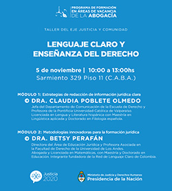 CURSO LENGUAJE CLARO Y ENSEÑANZA DEL DERECHO